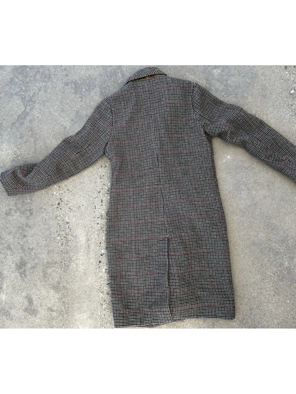 Abercrombie & Fitch A&F Wool Blend Houndstooth Blazer Coat Plaid Size Medium